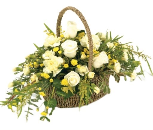 BA4    Basket Yellow and White