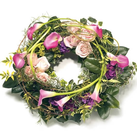 WR4 Rose and Calla Lily Wreath