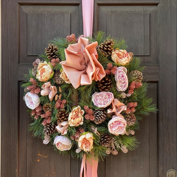 PINK FOREVER DOOR WREATH