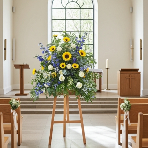 FUNERAL PEDESTAL ARRANGEMENT