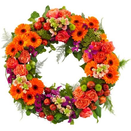 WR9  Orange Loose Wreath